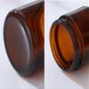 2 Packs 150ml /5 Oz Empty Amber Glass Jars Cosmetic Jar with Black Grain Lid and Inner Liner Refillable Cosmetic Makeup Face Mask Facial Cream Balm Lotion Storage Container Craft Candle Making view 4