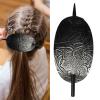 Leather Hair Barrette with Stick - Hair Styling Clip, Hair Clip with Stick | Hair Barrettes Stick Hair Clip Hair Stick Ponytail Hair Pin, Faux Leather Hair Barrette Hair Tie for Women Long Hair view 2