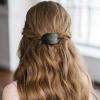 Leather Hair Barrette with Stick - Hair Styling Clip, Hair Clip with Stick | Hair Barrettes Stick Hair Clip Hair Stick Ponytail Hair Pin, Faux Leather Hair Barrette Hair Tie for Women Long Hair view 3