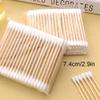 Cotton Stick Double Ended Cotton Swab Wooden Cotton Buds for Make Up Travel Ears Cleaning Pets 1000PCS view 4