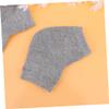BELLIFFY 2pairs Gel Heel Socks Moisturizing Anti-Crack Socks for Men and Women Breathable Grey Design for Nighttime Wear Exfoliating Treatment for Dry Cracked Feet view 2