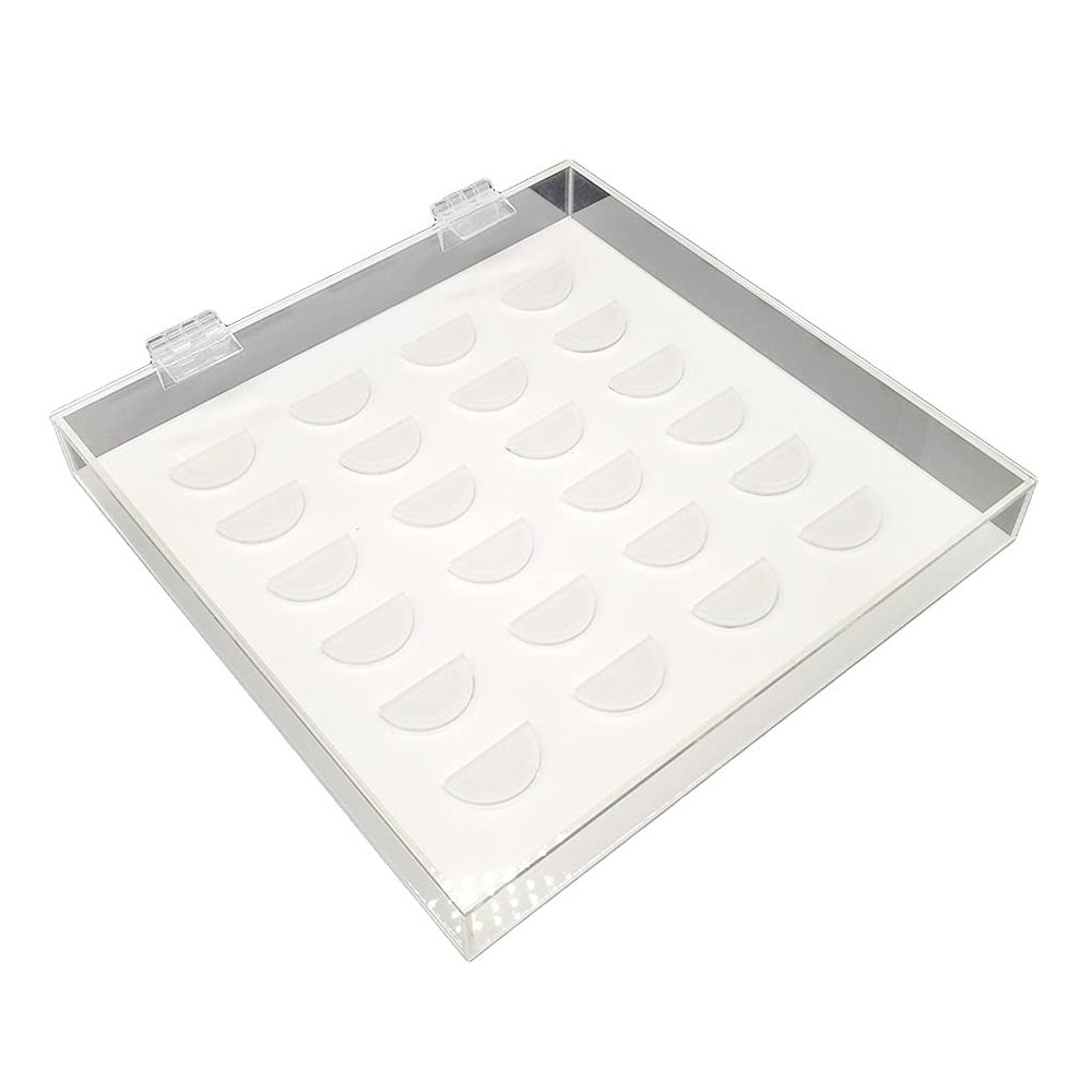 12 Pairs False Eyelashes Clear Storage Box Transparent Acrylic Display For Case Cosmetic Container Holder Tray