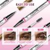 2 Pack Microblading Eyebrow Pencils for Women,2-in-1 Dual-Ended Eye Brow Pen with 2-Fork-Tip and Precise Brush-Tip, Waterproof Long Lasting Eyebrow Pen for Natural Hair-Like Brows(Dark Brown*2) view 4