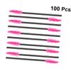 BELLIFFY 100pcs Eyelash Curler Plastic Handle Disposable Mascara Wands for Professional Personal Use Rosy view 4