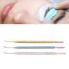 3 Pcs Lash Lift Perm Tools, Eyelash Tint Rods Kit, Professional Lash Separator Tint Tool, with Lash Lift Comb, for Perming Tinting, Curling, Extensions (Gold Silver) view 2