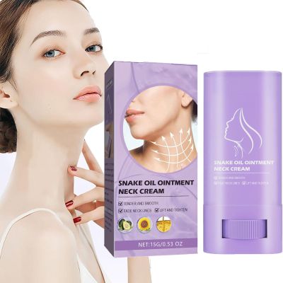 Lunkun Samuwak Neck Care Stick, Samuwak Neck Care Cream, Snake Oil Ointment Neck Cream, Tighten and Lifting Neck Cream, Anti Wrinkle Neck Firming Stick Sagging Skin Moisturizing and Smooth (1Pcs)