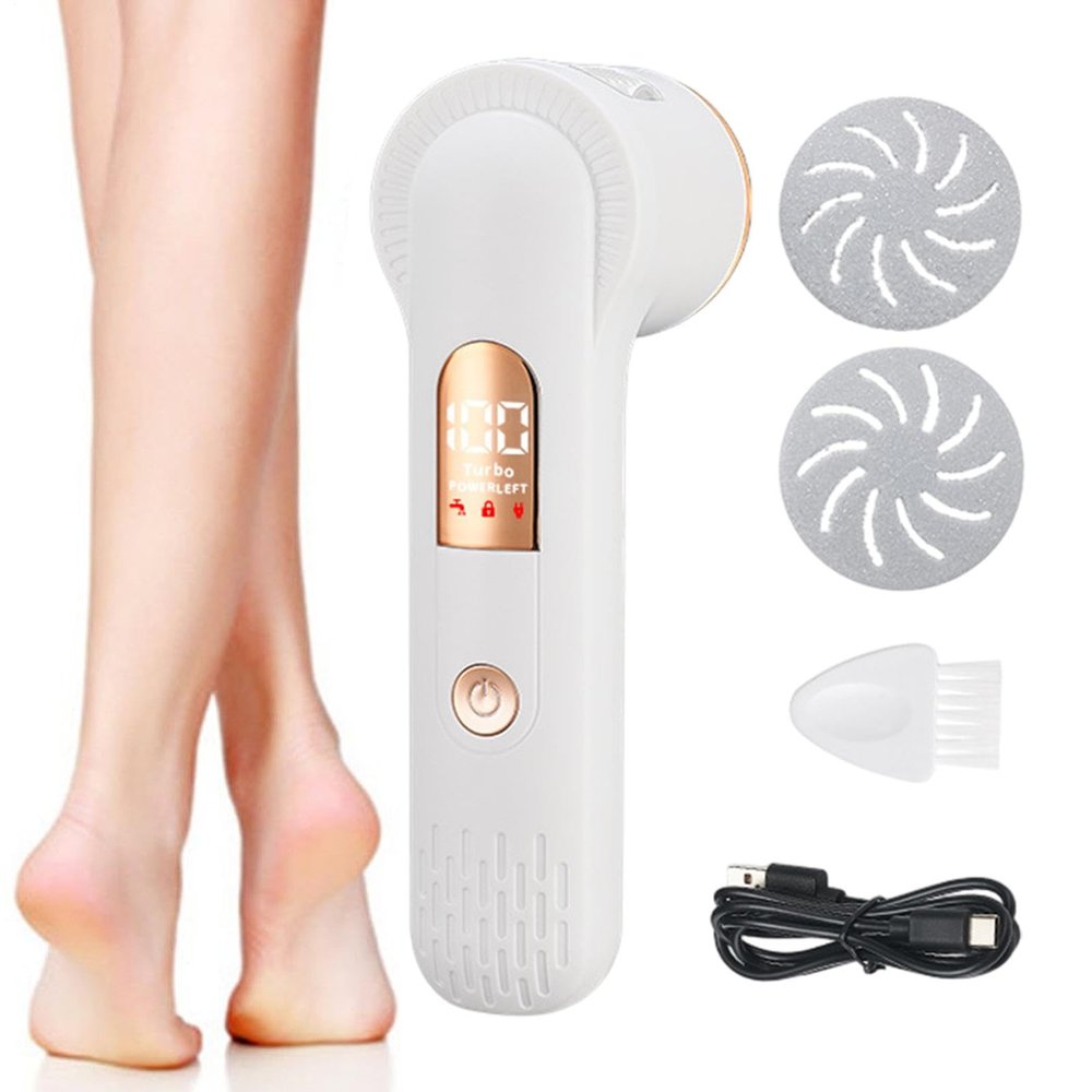 Electric Foot File - Electric Foot Buffer, Electric Pedicure Tool | Foot Callus Remover, Rechargeable Electric Foot Scrubber, Professional Foot Care Tool, Portable Foot Sanders for Feet Home Travel