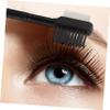 ASAKKURA 3pcs Dual Eyebrow Eyelash Brush Portable Handle Eyebrow Shaper Eyelash Curler Comb for Precise Grooming Travel Salon Personal Use view 2