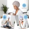 AGKXHDEC 3 Packs Single Layer Microfiber Hair Turbans - Drying Wrap for Women (Light Blue,Light Green,Gray) view 3