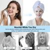 AGKXHDEC 3 Packs Single Layer Microfiber Hair Turbans - Drying Wrap for Women (Light Blue,Light Green,Gray) view 4