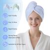 AGKXHDEC 3 Packs Single Layer Microfiber Hair Turbans - Drying Wrap for Women (Dark Blue,Light Blue,Light Green) view 2