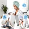 AGKXHDEC 3 Packs Single Layer Microfiber Hair Turbans - Drying Wrap for Women (Dark Blue,Light Blue,Light Green) view 3