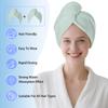 AGKXHDEC 3 Packs Single Layer Microfiber Hair Turbans - Drying Wrap for Women (Light Green,Red,Dark Blue) view 3