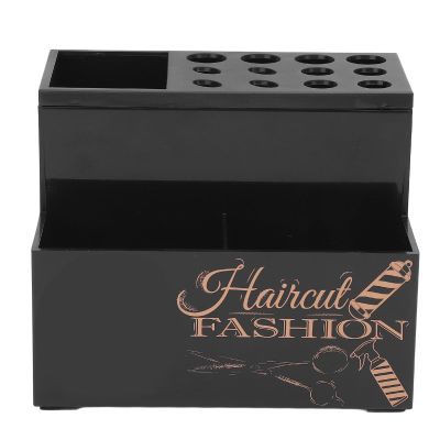 NOENNULL Barber Tools Holder, Barber Scissors Holder Box Professional Scissor Holder Storage Desktop Hairdressing Tools Storage Box for Hairstyling Hair Clipper Brushes Combs Clips