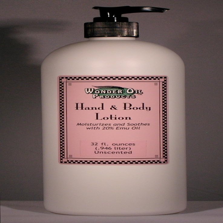 32 fl. ounces 20% Emu Oil Hand and Body Lotion Unscented