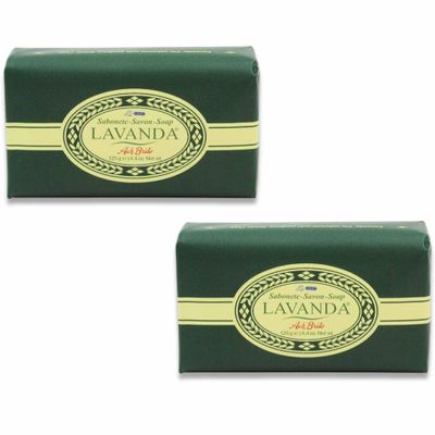 Ach Brito Lavanda Soap, 125 g, Set of 2  Premium Lavender Scented Bar Soap, Made in Portugal, Gentle Cleansing, Classic Packaging
