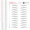 10 Pack Temporary Eyebrow Tattoos Waterproof Eyebrow Stickers, False Tattoos Hair Like Peel Off Instant Transfer Brows For Women And Men | Natural Strokes, Shaping (classic, gray) view 1