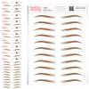 10 Pack Temporary Eyebrow Tattoos Waterproof Eyebrow Stickers, False Tattoos Hair Like Peel Off Instant Transfer Brows For Women And Men | Natural Strokes, Shaping (classic, ginger) view 1