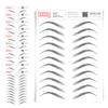 10 Pack Temporary Eyebrow Tattoos Waterproof Eyebrow Stickers, False Tattoos Hair Like Peel Off Instant Transfer Brows For Women And Men | Natural Strokes, Shaping (defined, black) view 1
