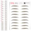 10 Pack Temporary Eyebrow Tattoos Waterproof Eyebrow Stickers, False Tattoos Hair Like Peel Off Instant Transfer Brows For Women And Men | Natural Strokes, Shaping (straight, medium brown) view 1
