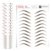 10 Pack Temporary Eyebrow Tattoos Waterproof Eyebrow Stickers, False Tattoos Hair Like Peel Off Instant Transfer Brows For Women And Men | Natural Strokes, Shaping (defined, brown) view 1
