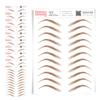 10 Pack Temporary Eyebrow Tattoos Waterproof Eyebrow Stickers, False Tattoos Hair Like Peel Off Instant Transfer Brows For Women And Men | Natural Strokes, Shaping (defined, ginger) view 1