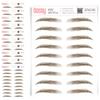 10 Pack Temporary Eyebrow Tattoos Waterproof Eyebrow Stickers, False Tattoos Hair Like Peel Off Instant Transfer Brows For Women And Men | Natural Strokes, Shaping (straight, brown) view 1