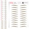 10 Pack Temporary Eyebrow Tattoos Waterproof Eyebrow Stickers, False Tattoos Hair Like Peel Off Instant Transfer Brows For Women And Men | Natural Strokes, Shaping (classic, ash brown) view 1