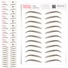 10 Pack Temporary Eyebrow Tattoos Waterproof Eyebrow Stickers, False Tattoos Hair Like Peel Off Instant Transfer Brows For Women And Men | Natural Strokes, Shaping (chic, brown) view 1