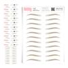 10 Pack Temporary Eyebrow Tattoos Waterproof Eyebrow Stickers, False Tattoos Hair Like Peel Off Instant Transfer Brows For Women And Men | Natural Strokes, Shaping (classic, taupe) view 1