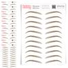10 Pack Temporary Eyebrow Tattoos Waterproof Eyebrow Stickers, False Tattoos Hair Like Peel Off Instant Transfer Brows For Women And Men | Natural Strokes, Shaping (chic, medium brown) view 1