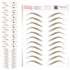 10 Pack Temporary Eyebrow Tattoos Waterproof Eyebrow Stickers, False Tattoos Hair Like Peel Off Instant Transfer Brows For Women And Men | Natural Strokes, Shaping (defined, medium brown) view 1