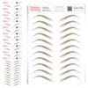 10 Pack Temporary Eyebrow Tattoos Waterproof Eyebrow Stickers, False Tattoos Hair Like Peel Off Instant Transfer Brows For Women And Men | Natural Strokes, Shaping (defined, ash brown) view 1