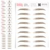 10 Pack Temporary Eyebrow Tattoos Waterproof Eyebrow Stickers, False Tattoos Hair Like Peel Off Instant Transfer Brows For Women And Men | Natural Strokes, Shaping (straight, ash brown) view 1