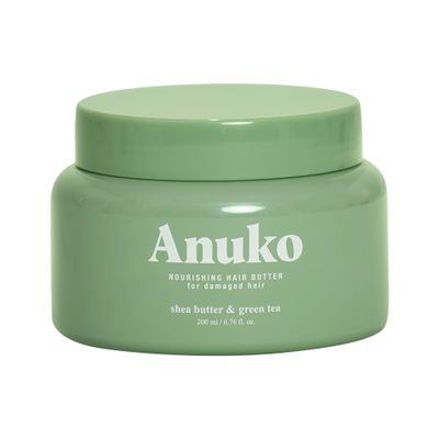 Anuko Nourishing Hair Butter for Damaged Hair, 6.7 oz, Shea Butter & Green Tea, Korean Hair Care, Hair Treatment Mask, Vegan Protein
