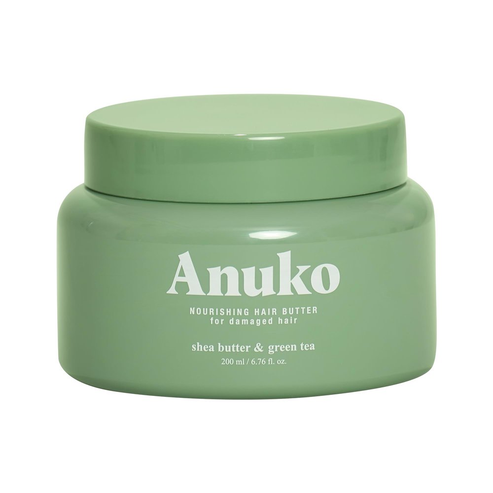 Anuko Nourishing Hair Butter for Damaged Hair, 6.7 oz, Shea Butter & Green Tea, Korean Hair Care, Hair Treatment Mask, Vegan Protein