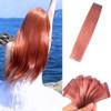 Rose Gold Pink Tape in Hair Extensions Human Hair Invisible Hair Extensions Tape in 24 inch Long Diy Remy Human Hair Extensions for Women view 1