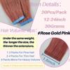 Rose Gold Pink Tape in Hair Extensions Human Hair Invisible Hair Extensions Tape in 24 inch Long Diy Remy Human Hair Extensions for Women view 3