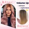 Rose Gold Pink Tape in Hair Extensions Human Hair Invisible Hair Extensions Tape in 24 inch Long Diy Remy Human Hair Extensions for Women view 4