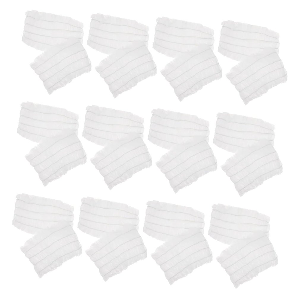 100pcs Spa Headband Face Wash Head Wraps Non-woven Hairbands One Size Fits Disposable Facial Hair Bands Skin Care Hair Bands White