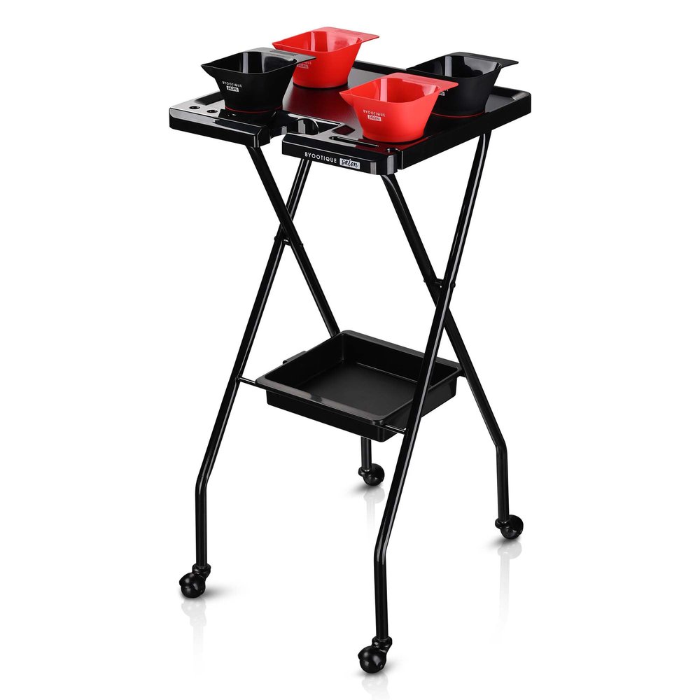 AW Folding Salon Tray on Wheels w/Drawer Beauty Barber Shop Hair Stylist