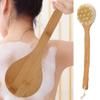Bath Brush, Long Handle Exfoliating Body Scrubber with Bristle, Shower Back Scrubber with Ergonomic Grip for Skin Massage, Shower Brush for Body and Back view 3