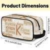 CURLYOOT Custom Makeup Bag with Name, Personalized Name Travel Toiletry Bag Makeup Organizer Case, Customized Cosmetic Bag with Name for Men Women Team Gifts, Light Brown view 3