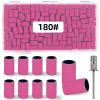 100 Pcs (180 Grit Pink)Sanding Bands Nail Drill Bit with 0.31in diameter,Nail Drill Bits Extreme Fine Grit Sanding Band,Sanding Belt Upgrade Mandrel Bits,Professional Nail Drill Bit for Acrylic Nails view 1