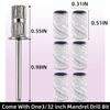 100 Pcs (180 Grit White)Sanding Bands Nail Drill Bit with 0.31in diameter,Nail Drill Bits Extreme Fine Grit Sanding Band,Sanding Belt Upgrade Mandrel Bits,Professional Nail Drill Bit for Acrylic Nails view 2