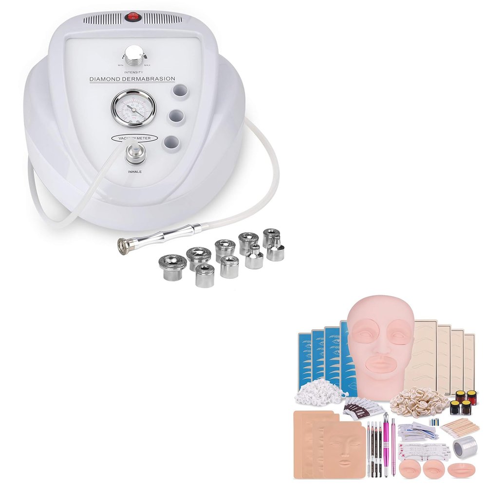 Professional dermarasion with Microblading Practice Kit with Skin, Eyebrow Tattoo Kit