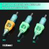 50pcs Mixed Tattoo Cartridge Needles, ATOMUS Assorted Disposable Tattoo Needle 3RL 5RL 7RL 9RL 3RS 5RS 7RS 9RS 5M1 7M1 for Tattoo Machine (Green) view 3