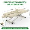 Electric Massage Table, Electric Lift Motor Height adjustable and Manual Backrest Adjustable Angle for Treatment/Medical Spa/Facial Bed/Beauty Bed/Massage Bed and More - 32 Wide x 75 Long - Beige Gray view 2