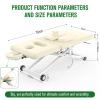 Electric Massage Table, Electric Lift Motor Height adjustable and Manual Backrest Adjustable Angle for Treatment/Medical Spa/Facial Bed/Beauty Bed/Massage Bed and More - 32 Wide x 75 Long - White view 2