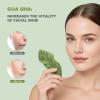 airogym 2PCS Jade Stone Gua Sha Set Face Massager Jade Facial Tools Body Lymphatic Drainage Massager, Guasha Face Sculpting Tool Skin Care Set Gifts for Women Gua Sha Sculpting for Tighten Skin view 3